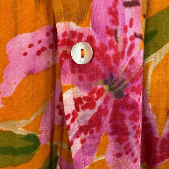 Carole Little Sport Hawaiian Floral Print Blouse and Dress Size Large - Picture 5 of 8